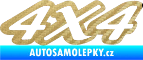 Samolepka 4x4 varianta 007 3D karbon zlatý