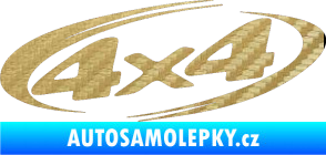 Samolepka 4x4 varianta 013 3D karbon zlatý