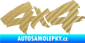 Samolepka 4x4 varianta 015 3D karbon zlatý