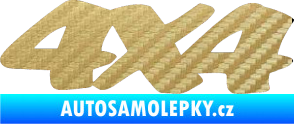 Samolepka 4x4 varianta 017 3D karbon zlatý