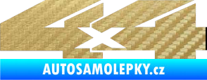 Samolepka 4x4 varianta 018 3D karbon zlatý
