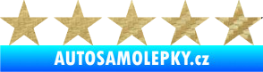 Samolepka 5 star deluxe hvězdy 3D karbon zlatý