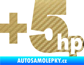 Samolepka + 5hp 003 3D karbon zlatý