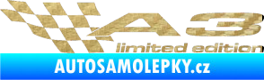 Samolepka A3 limited edition levá 3D karbon zlatý