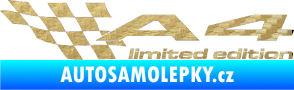 Samolepka A4 limited edition levá 3D karbon zlatý
