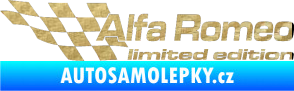 Samolepka Alfa Romeo limited edition levá 3D karbon zlatý