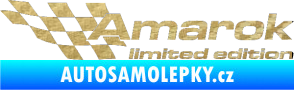 Samolepka Amarok limited edition levá 3D karbon zlatý