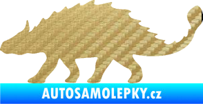 Samolepka Ankylosaurus 001 levá 3D karbon zlatý