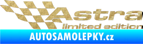 Samolepka Astra limited edition levá 3D karbon zlatý
