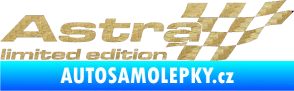 Samolepka Astra limited edition pravá 3D karbon zlatý