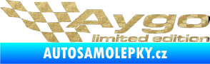 Samolepka Aygo limited edition levá 3D karbon zlatý