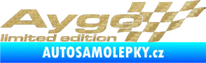 Samolepka Aygo limited edition pravá 3D karbon zlatý