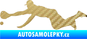 Samolepka Baseball 015 levá 3D karbon zlatý