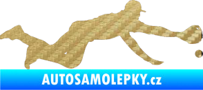 Samolepka Baseball 015 pravá 3D karbon zlatý