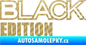 Samolepka Black edition 3D karbon zlatý