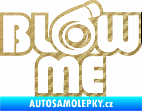 Samolepka Blow me 3D karbon zlatý