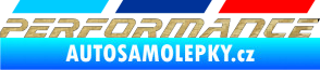 Samolepka BMW M Performance nad sebou 3D karbon zlatý