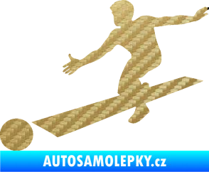 Samolepka Bowling 001 levá 3D karbon zlatý
