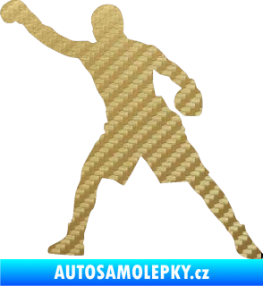 Samolepka Boxer 002 levá 3D karbon zlatý