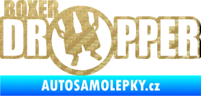 Samolepka Boxer dropper 3D karbon zlatý