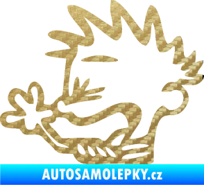 Samolepka Boy tůdle nůdle levá 3D karbon zlatý