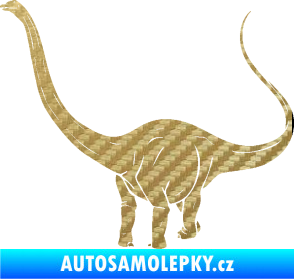 Samolepka Brachiosaurus 002 levá 3D karbon zlatý