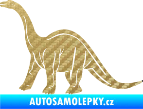 Samolepka Brachiosaurus 003 levá 3D karbon zlatý