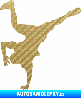 Samolepka Breakdance 001 levá 3D karbon zlatý