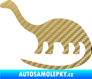 Samolepka Brontosaurus 001 levá 3D karbon zlatý