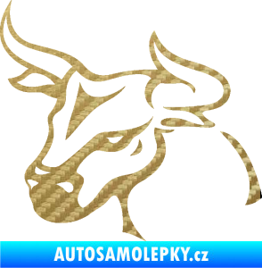 Samolepka Býk 005 levá 3D karbon zlatý