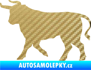 Samolepka Býk 011 levá 3D karbon zlatý