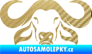 Samolepka Býk 015 3D karbon zlatý