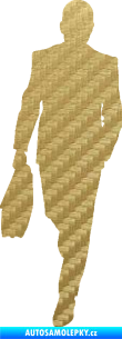 Samolepka Byznysmen 001 levá 3D karbon zlatý