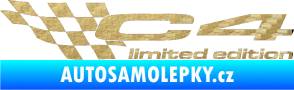 Samolepka C4 limited edition levá 3D karbon zlatý