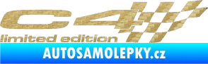 Samolepka C4 limited edition pravá 3D karbon zlatý