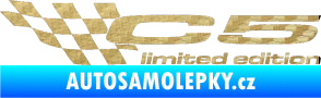 Samolepka C5 limited edition levá 3D karbon zlatý