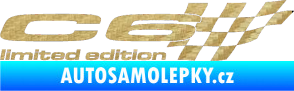 Samolepka C6 limited edition pravá 3D karbon zlatý