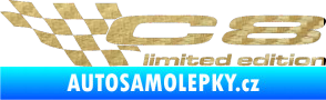 Samolepka C8 limited edition levá 3D karbon zlatý
