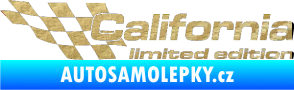 Samolepka California limited edition levá 3D karbon zlatý