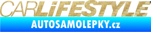 Samolepka Car Life Style 3D karbon zlatý