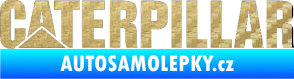 Samolepka Caterpillar - jedna barva 3D karbon zlatý
