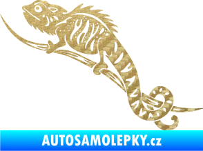 Samolepka Chameleon 003 levá 3D karbon zlatý