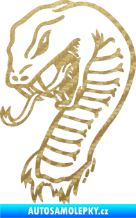 Samolepka Cobra levá 3D karbon zlatý