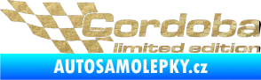 Samolepka Cordoba limited edition levá 3D karbon zlatý