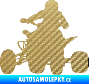Samolepka Čtyřkolka 002 levá 3D karbon zlatý