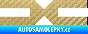 Samolepka Dacia 004 3D karbon zlatý