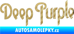 Samolepka Deep Purple 3D karbon zlatý