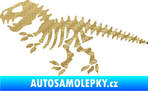Samolepka Dinosaurus kostra 001 levá 3D karbon zlatý
