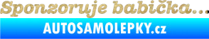 Samolepka Sponzoruje babička 3D karbon zlatý