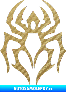 Samolepka Pavouk 007 3D karbon zlatý
